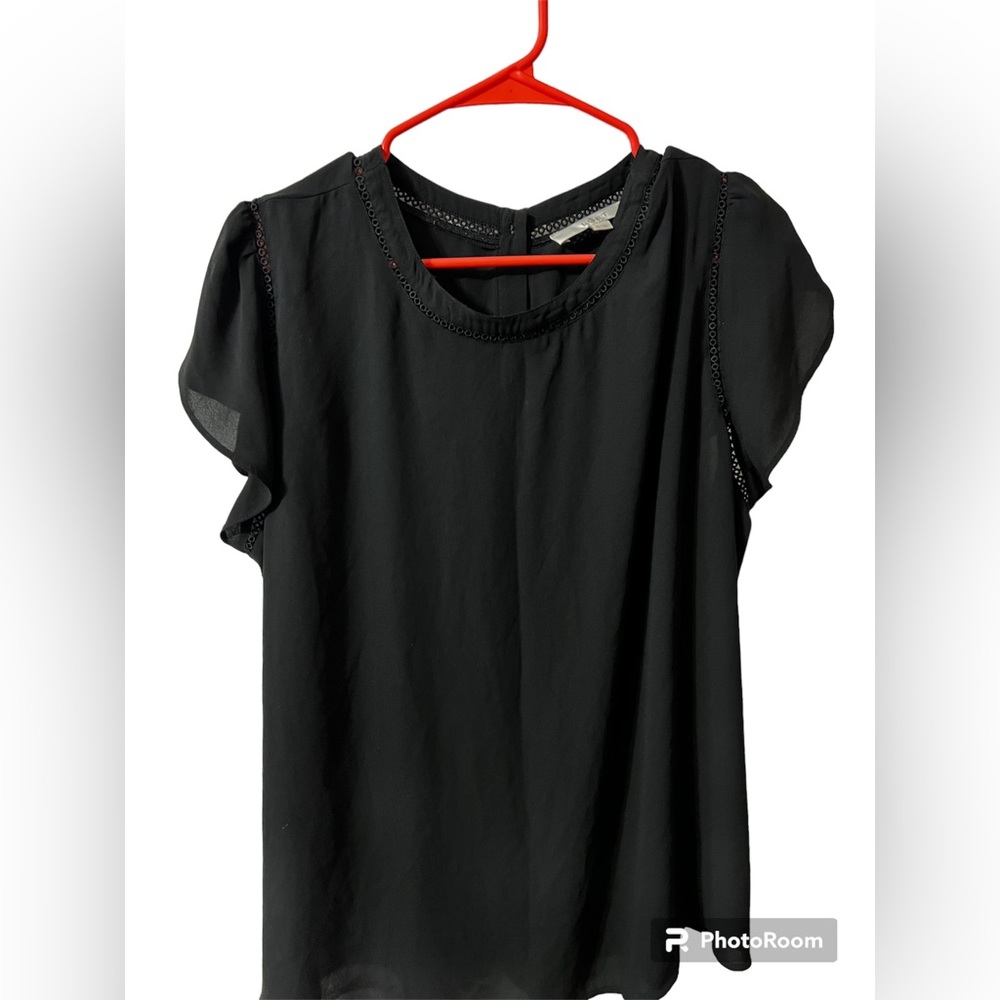 Loft Black Blouse